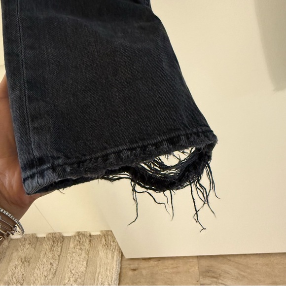 Agolde Riley High Rise Straight Crop Jeans Ripped / Distressed (Contraband) - Picture 9 of 11